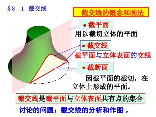 机械制图第八章-截交线画法