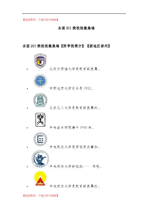 全国211院校校徽集锦(精编文档).doc