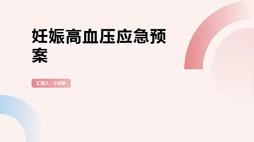 妊娠高血压应急预案