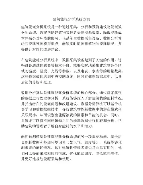 建筑能耗分析系统方案