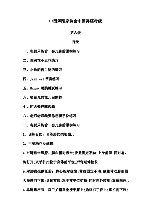 中国舞蹈家协会《中国舞蹈考级》