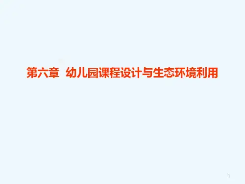 第六章幼儿园课程PPT课件