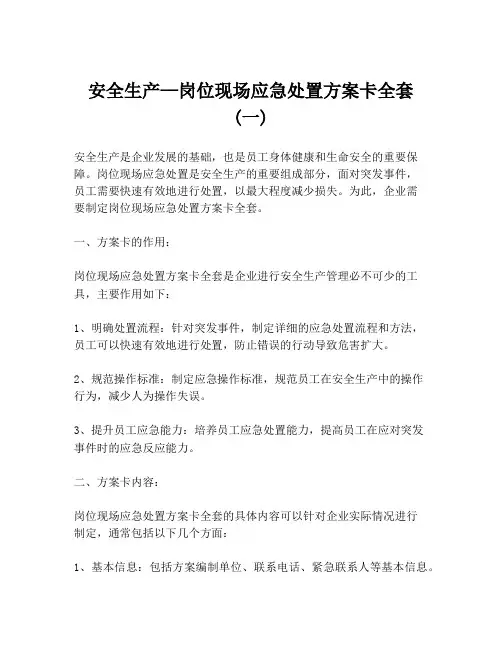 安全生产—岗位现场应急处置方案卡全套  (一)
