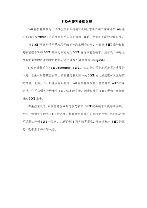 5羟色胺再摄取原理
