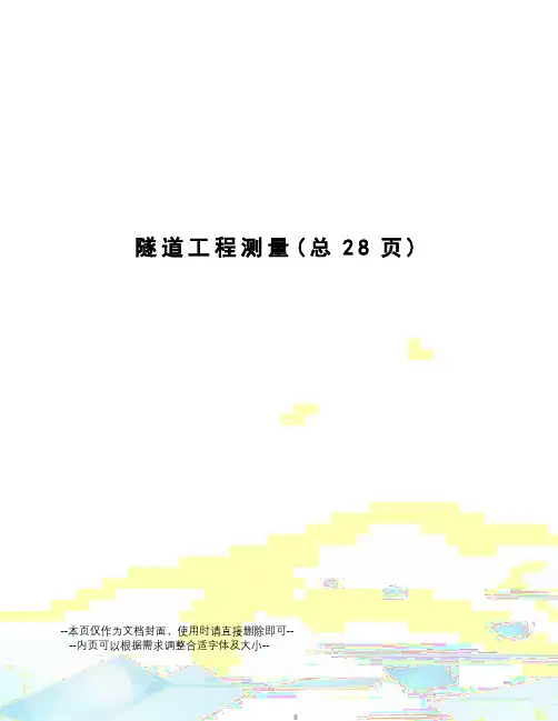 隧道工程测量