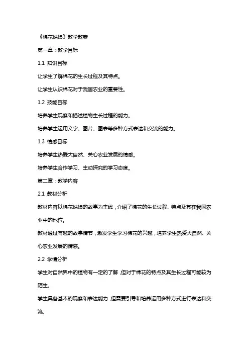 《棉花姑娘》教学教案