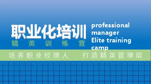 职业化培训课件——5力打造职业团队