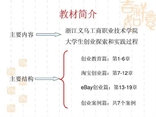 大学生创业实践课程课件ppt