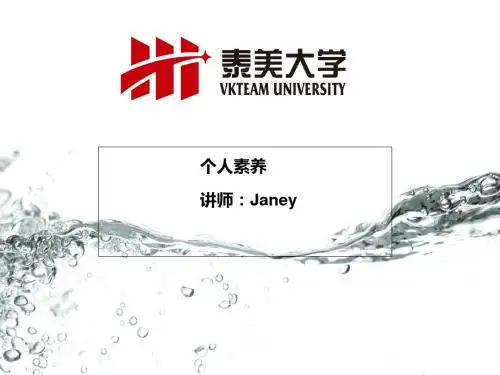 《电商公司培训文件》职业素养-PPT精选文档
