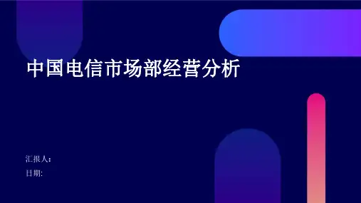 中国电信市场部经营分析