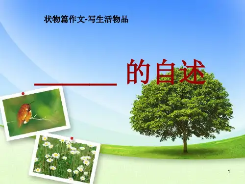 8五年级《--的自述》状物篇作文教案PPT课件
