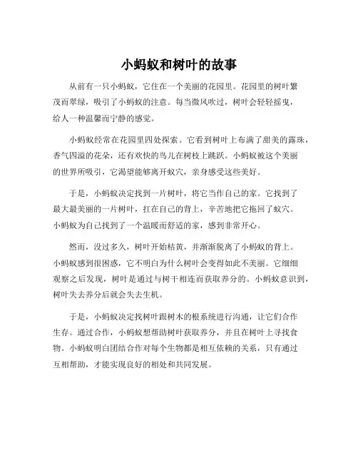 小蚂蚁和树叶的故事