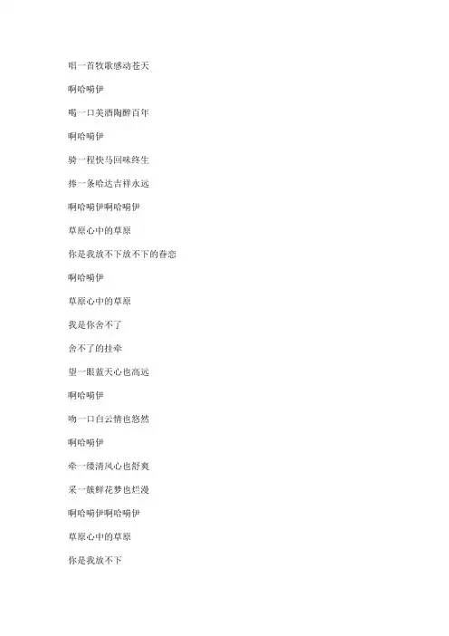 心中的太阳文本歌词