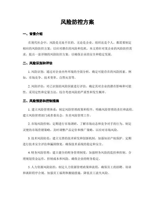 风险防控方案