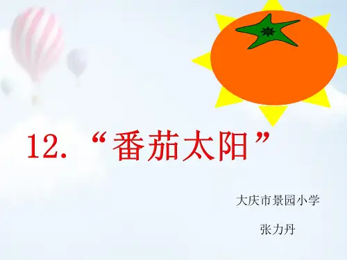 苏教版小学四年级下册语文：“番茄太阳”第二课时PPT