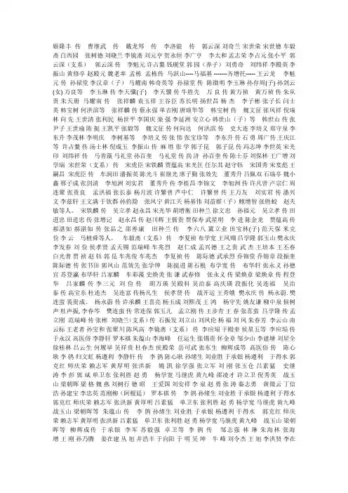 形意拳传承图谱