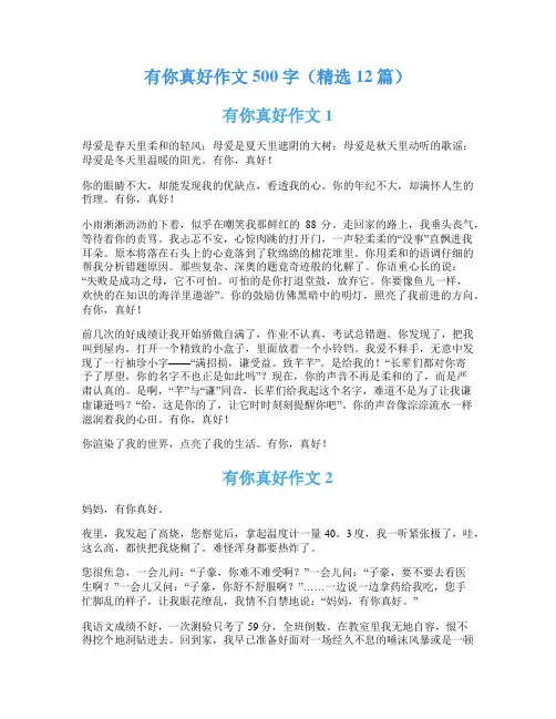 有你真好作文500字(精选12篇)