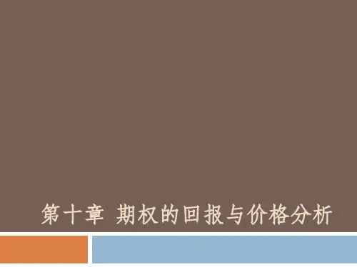 期权的回报及价格分析