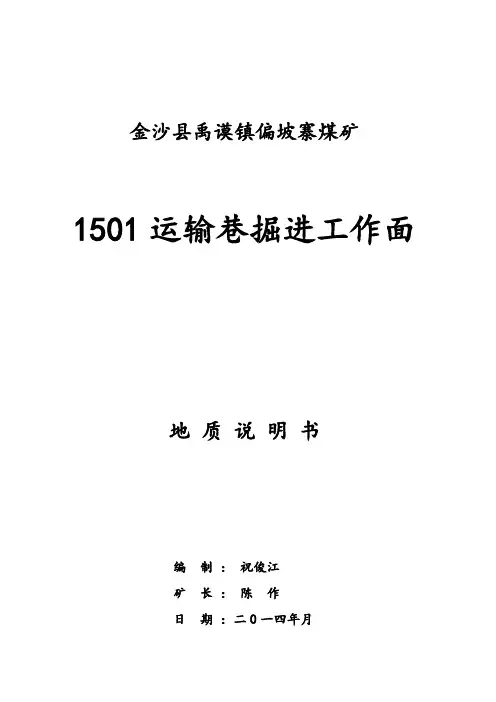1501运输巷掘进工作面地质说明书