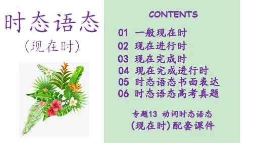 专题13 动词时态语态(现在时)(课件)2024年高考英语一轮复习(全国通用)