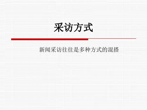 采访方式 PPT精品课件