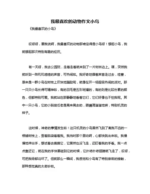 我最喜欢的动物作文小鸟