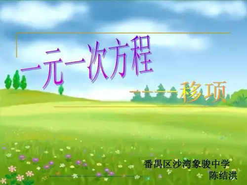 合并同类项和移项