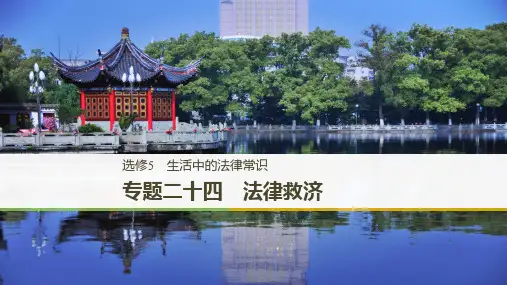 高考政治浙江选考增分二轮课件：选修5 生活中的法律常识 专题二十四