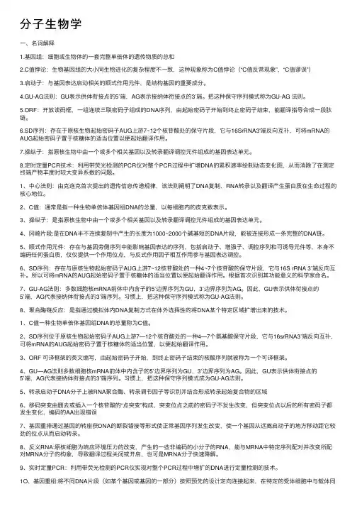 分子生物学——精选推荐