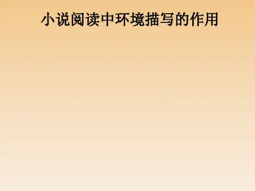 小说阅读中环境描写的作用课件(幻灯片17张)