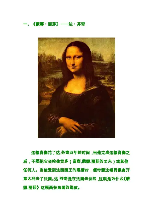 世界上最名贵的20幅油画赏析