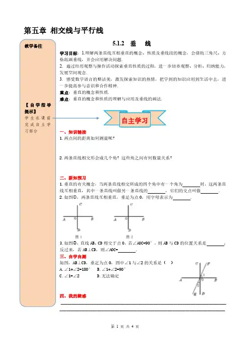 人教版七年级(数学)下册5.1.2 垂线