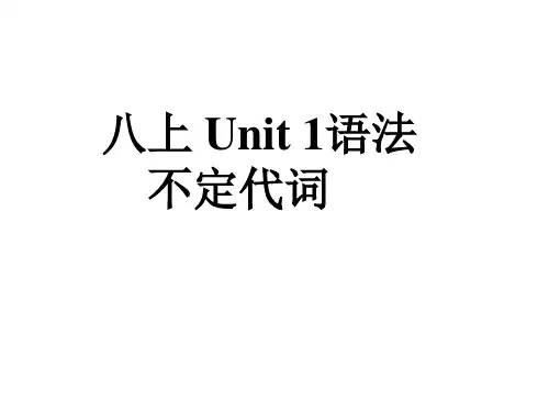 人教版英语八上Unit 1语法：不定代词