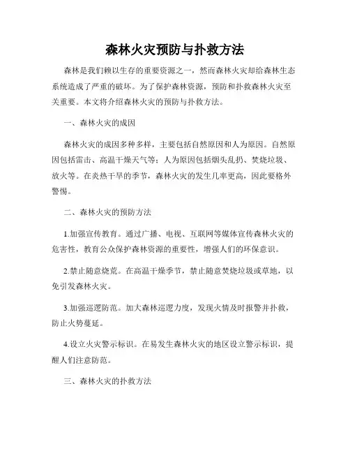 森林火灾预防与扑救方法
