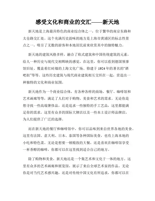 感受文化和商业的交汇——新天地