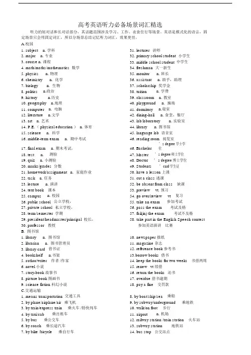 (完整word版)高考听力常见及高频单词(最完整).docx