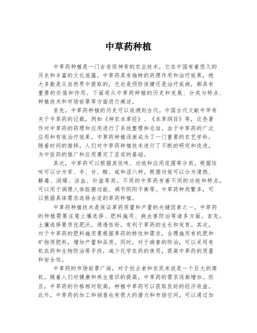中草药种植