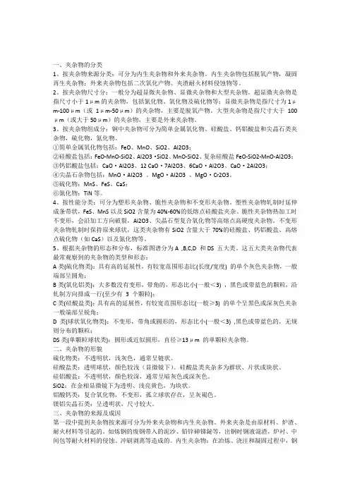夹杂物研究