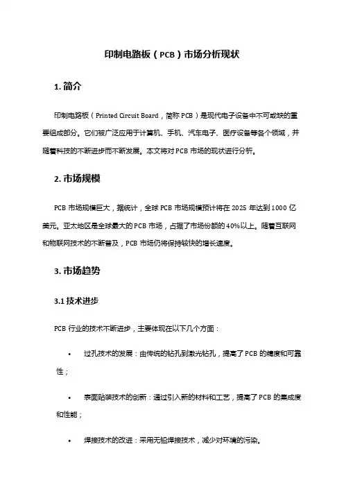 2024年印制电路板(PCB)市场分析现状