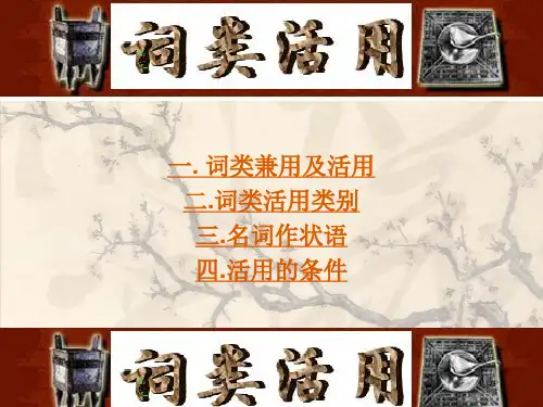 古代汉语5-词类活用.