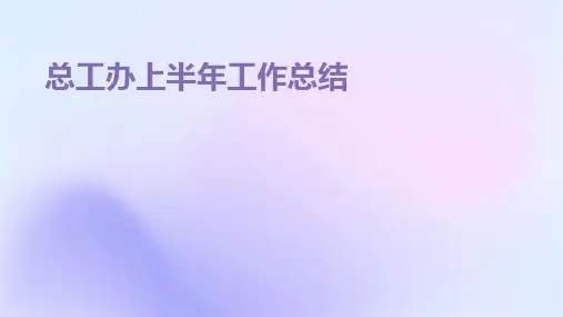 总工办上半年工作总结PPT