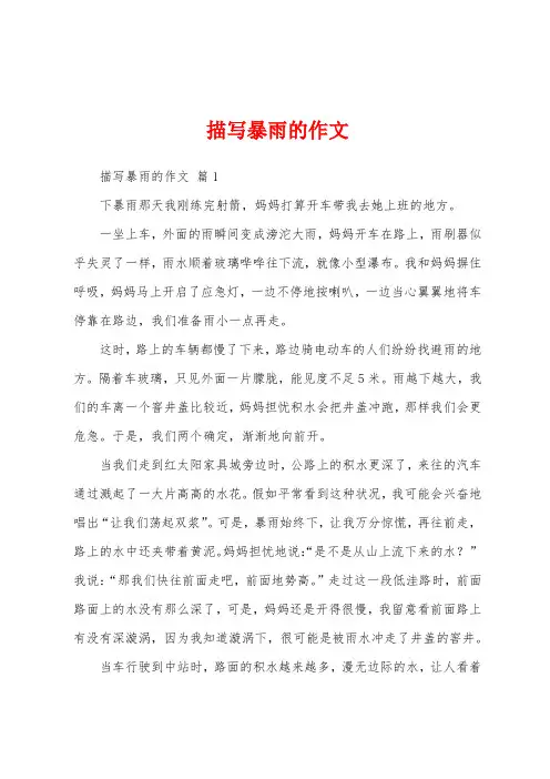 描写暴雨的作文