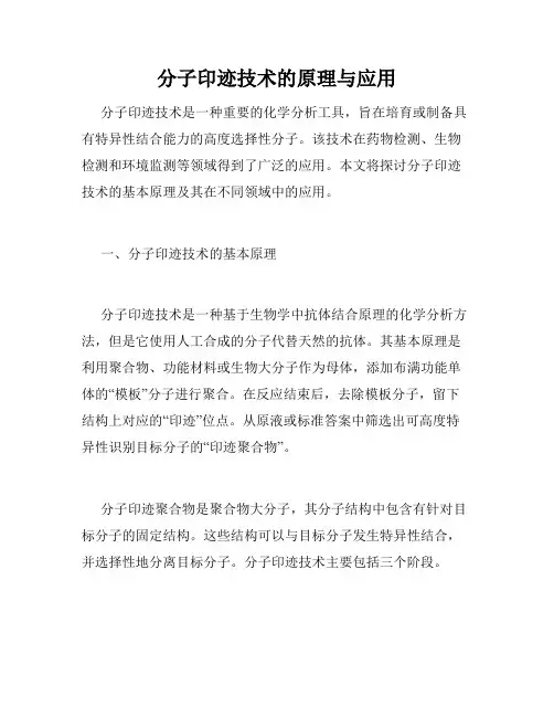分子印迹技术的原理与应用