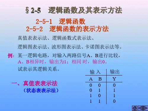 逻辑函数及其化简