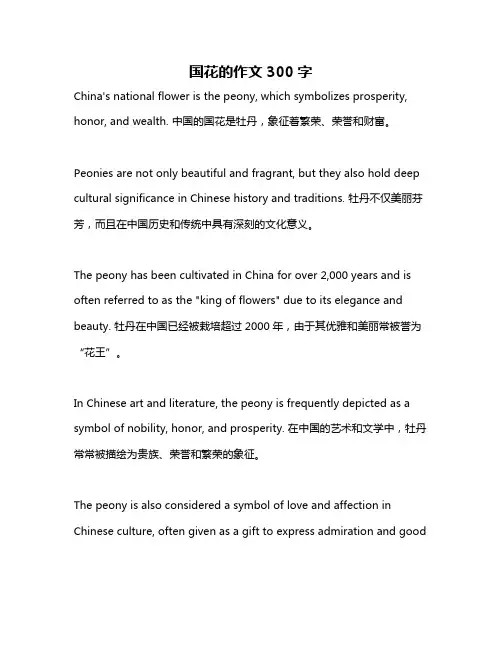 国花的作文300字