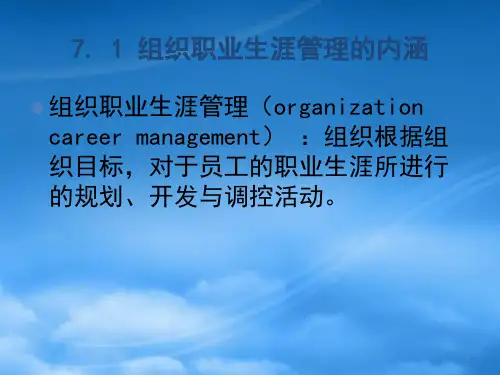 精选第7章组织职业生涯管理