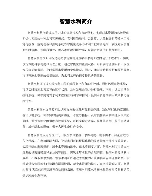 智慧水利简介