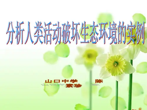 人类活动破坏生态环境的实例