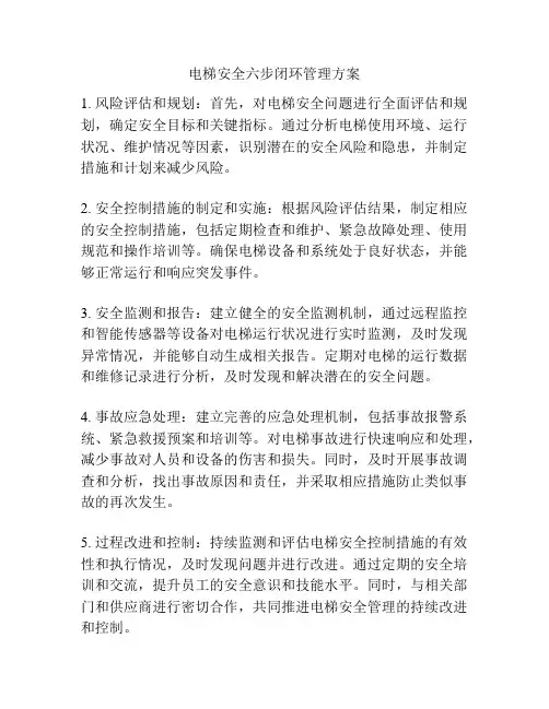 电梯安全六步闭环管理方案