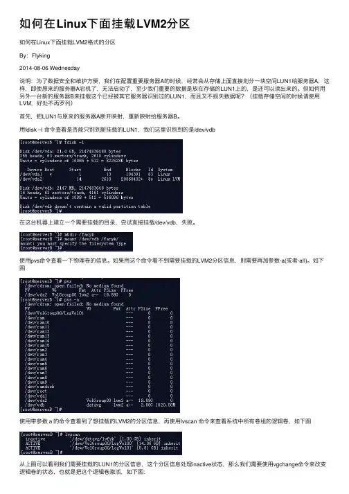 如何在Linux下面挂载LVM2分区